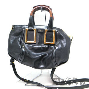 Chloe Ethel Leather Shoulder Bag Black